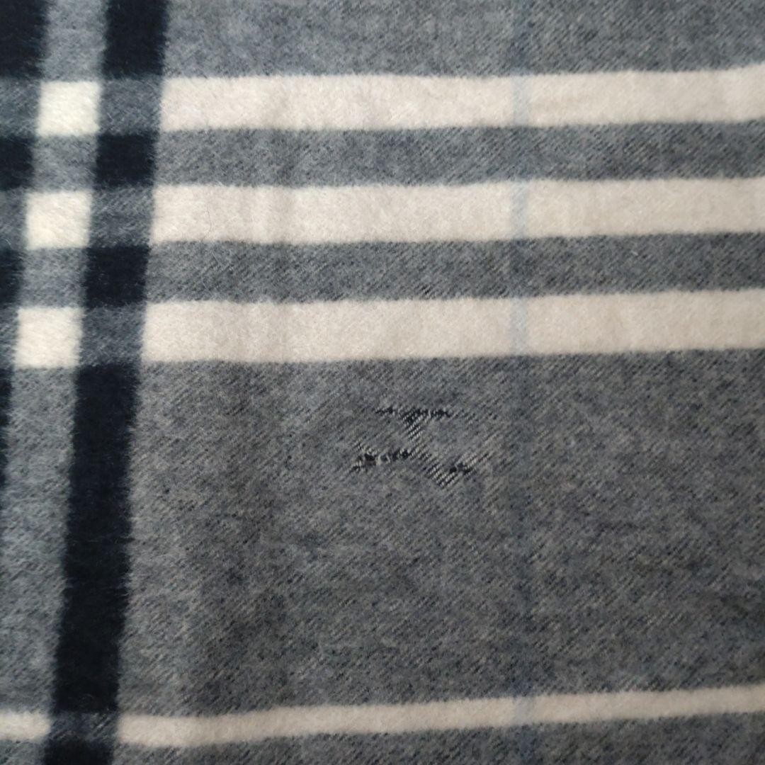 BURBERRY カシミヤ チェックマフラー 168x30cm