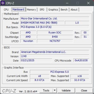 MSI B450M MORTAR MAX / 中古