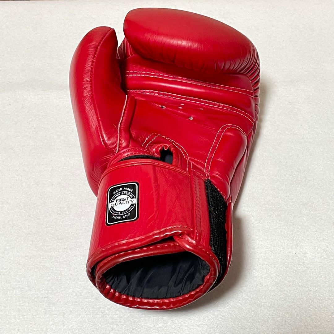 TWINS SPECIAL ボクシンググローブ 10oz レッド本革 ムエタイ