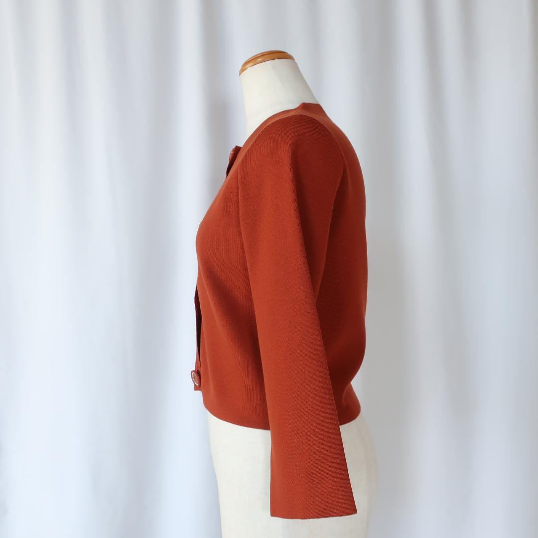 フォクシー FOXEY ティアラボタン カーディガン ラインストーン 38
