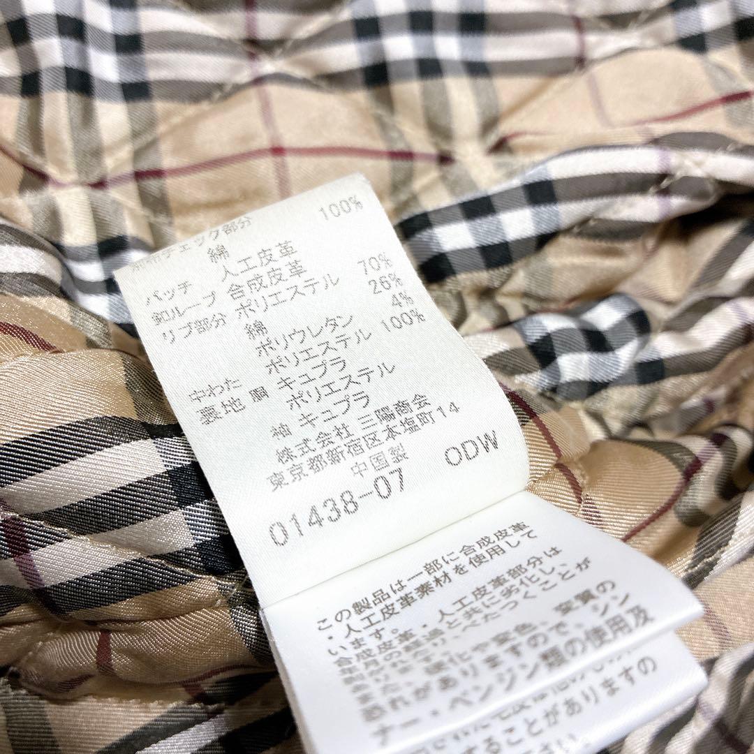 バーバリー　ブラックレーベル　モッズコート　ノバチェック　フード　黒　L
