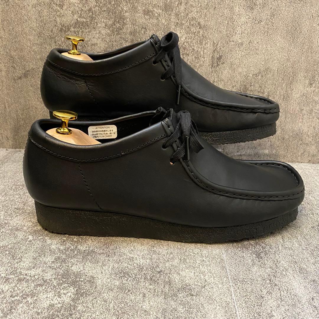 ✨美品✨クラークス CLARKS ワラビー【27】オールレザー ブラック