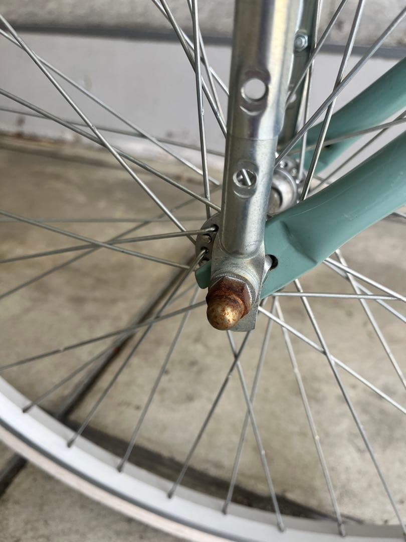 tokyobike 26 ブルーグリーン シングル カゴ付