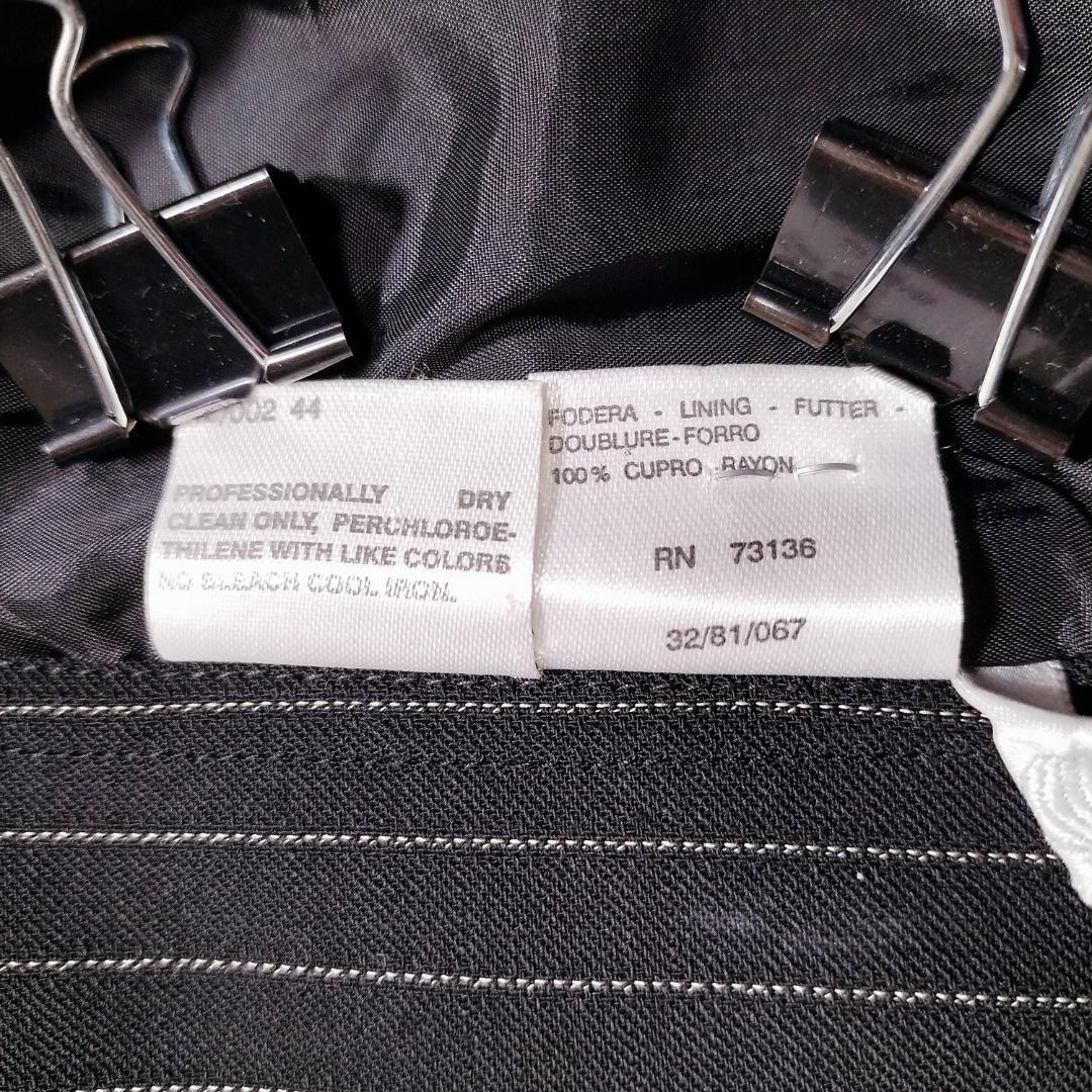MaxMara　テーラードジャケット　ロング丈　白タグ　ストライプ　イタリア製