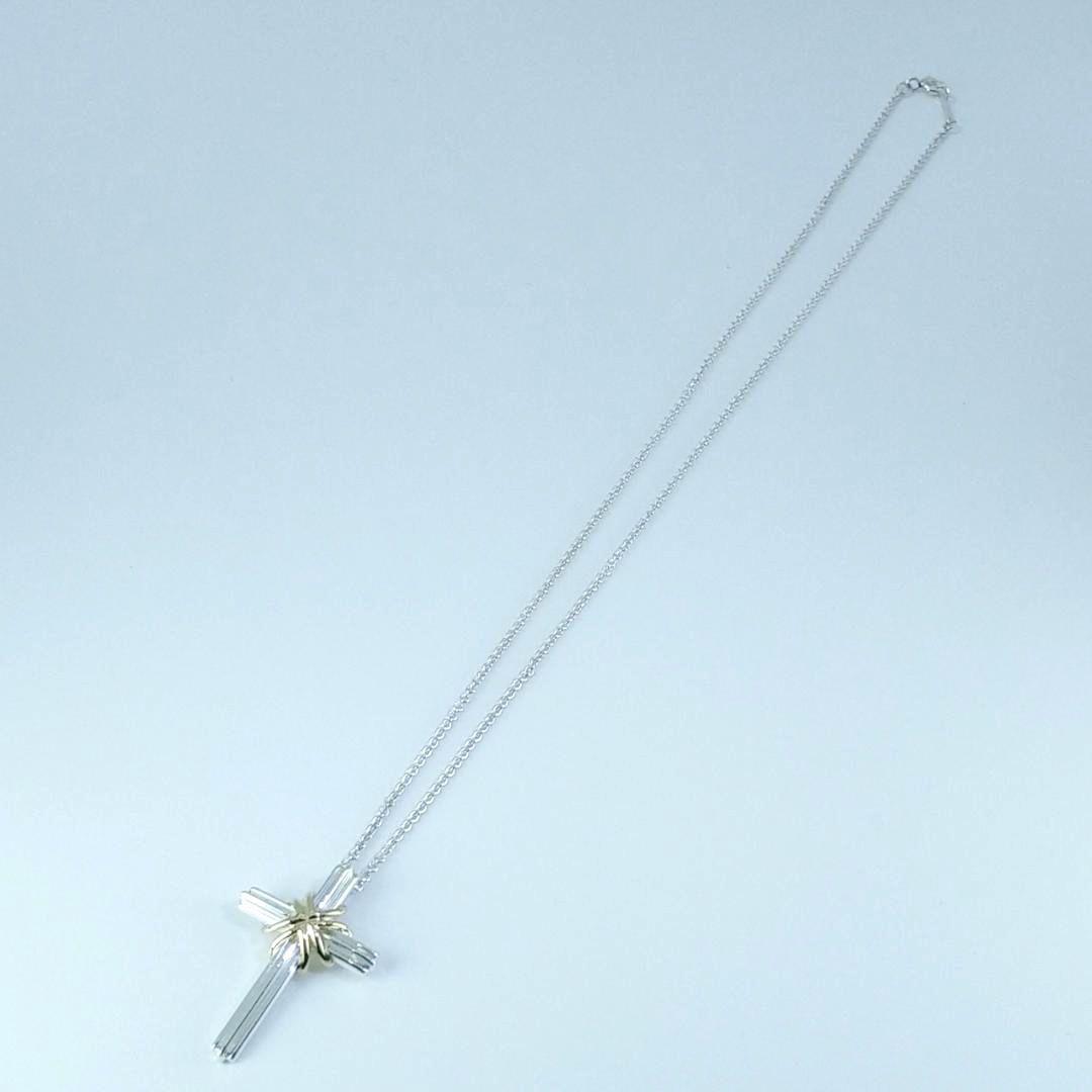 ●SALE●【ティファニー】シグネチャー　クロス　コンビ　ペンダント　2340