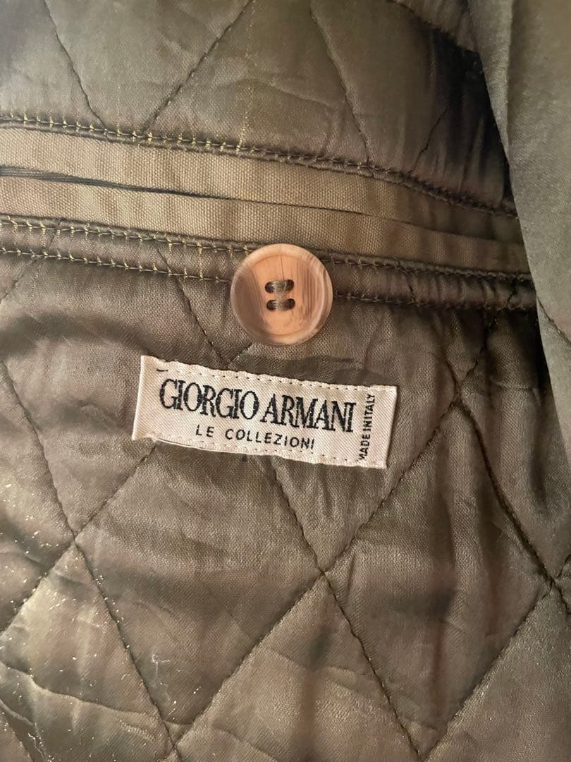 52 実寸XL GIORGIO ARMANI 中綿 コットン Mods Coat