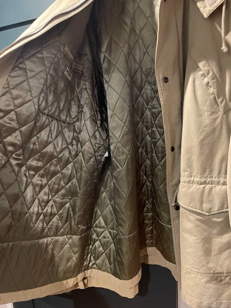 52 実寸XL GIORGIO ARMANI 中綿 コットン Mods Coat