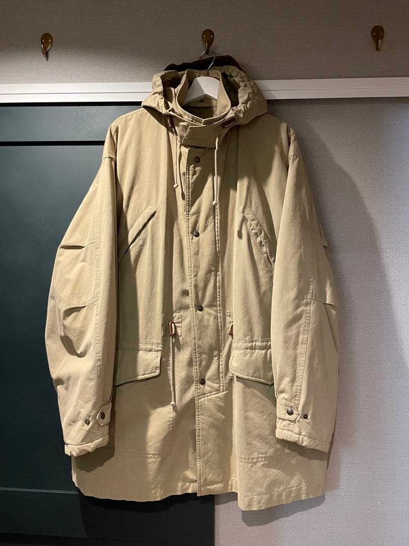 52 実寸XL GIORGIO ARMANI 中綿 コットン Mods Coat