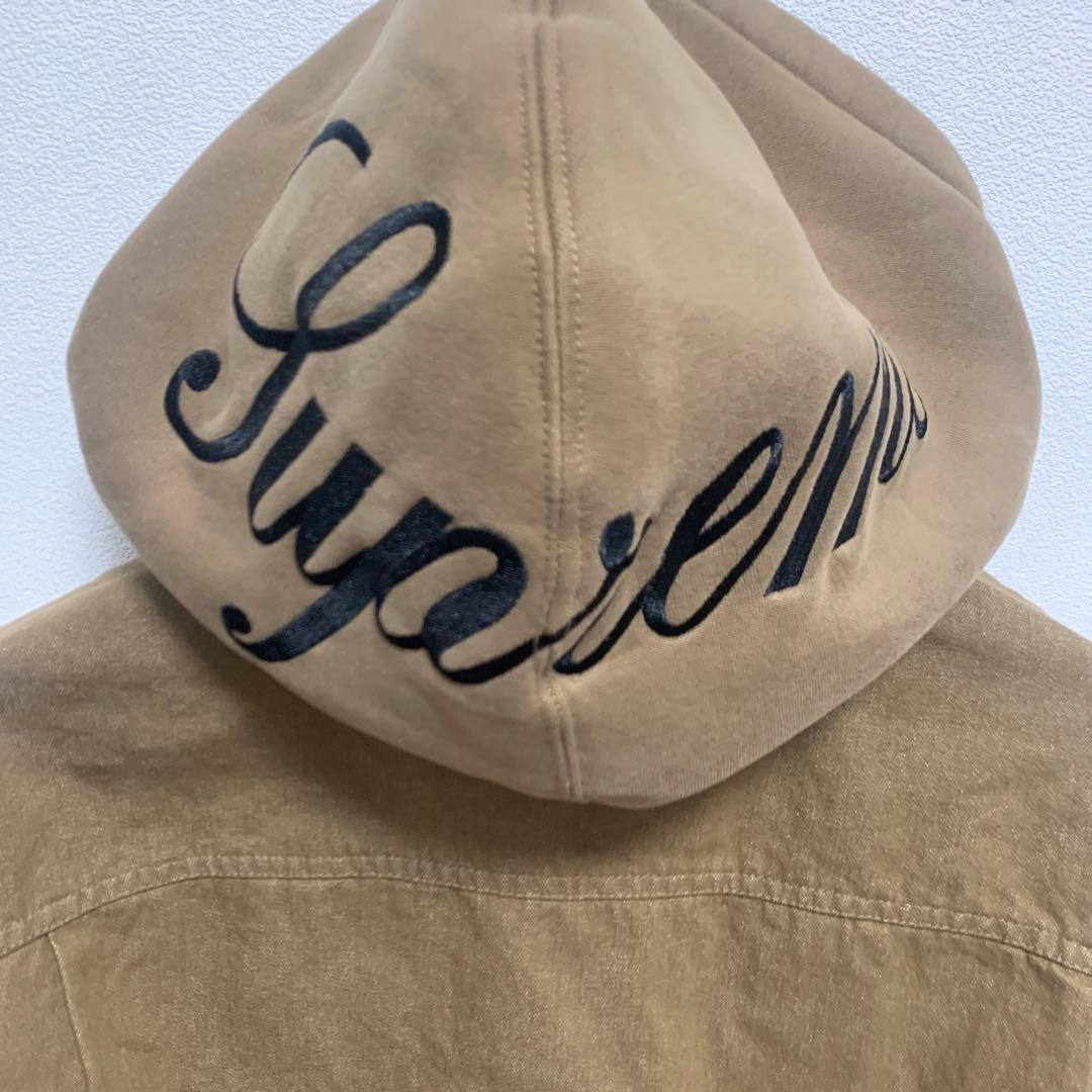 supreme　Fleece Hooded Denim Shirt シュプリーム