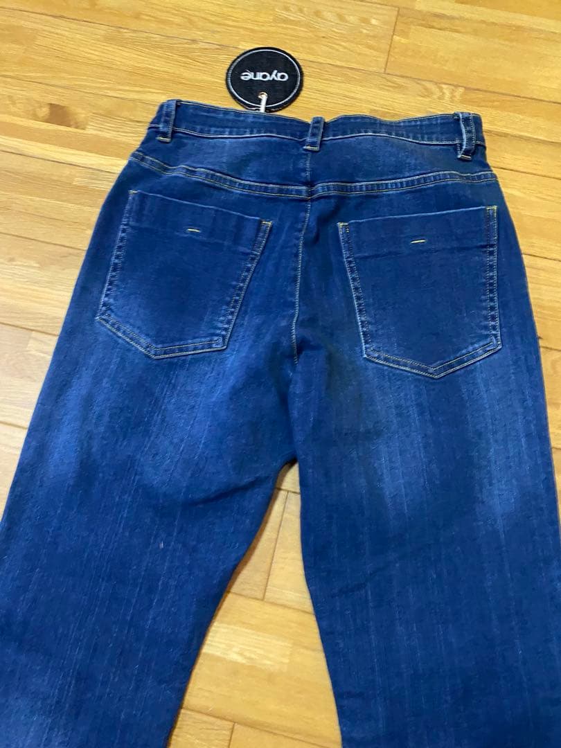 新品　ayane 異素材デザインセンタースリットスキニーデニム