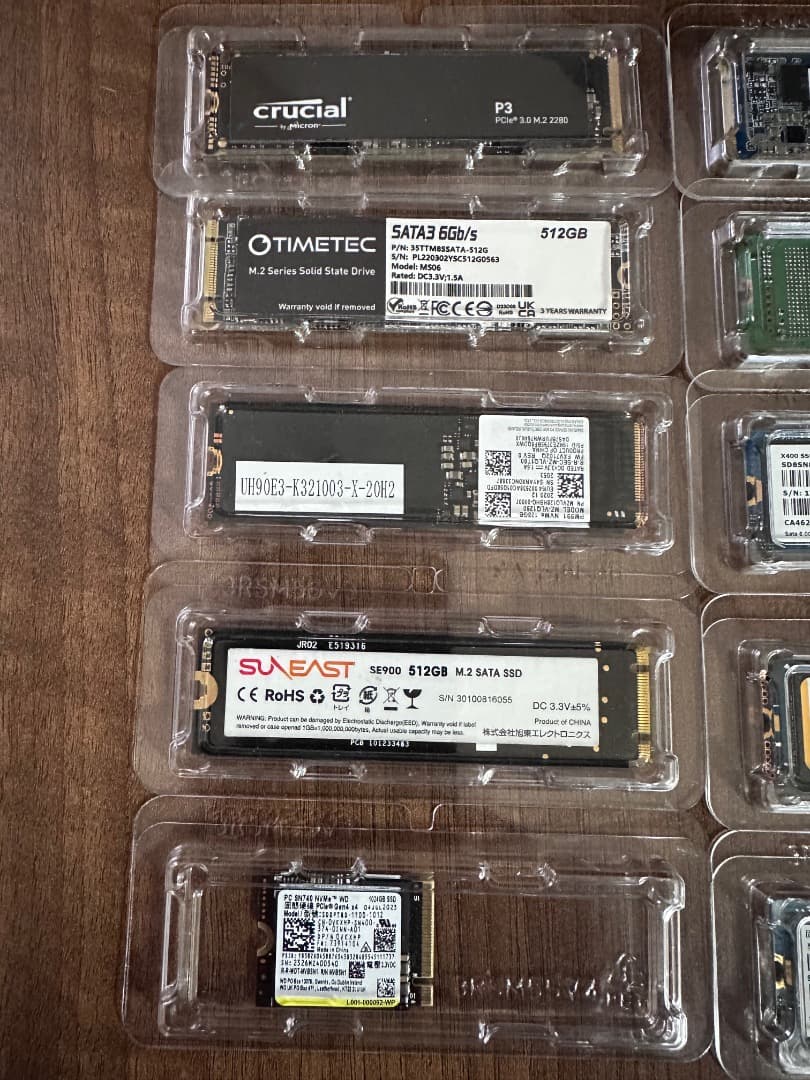 SSD128GB〜512GB現状品まとめて10個セット