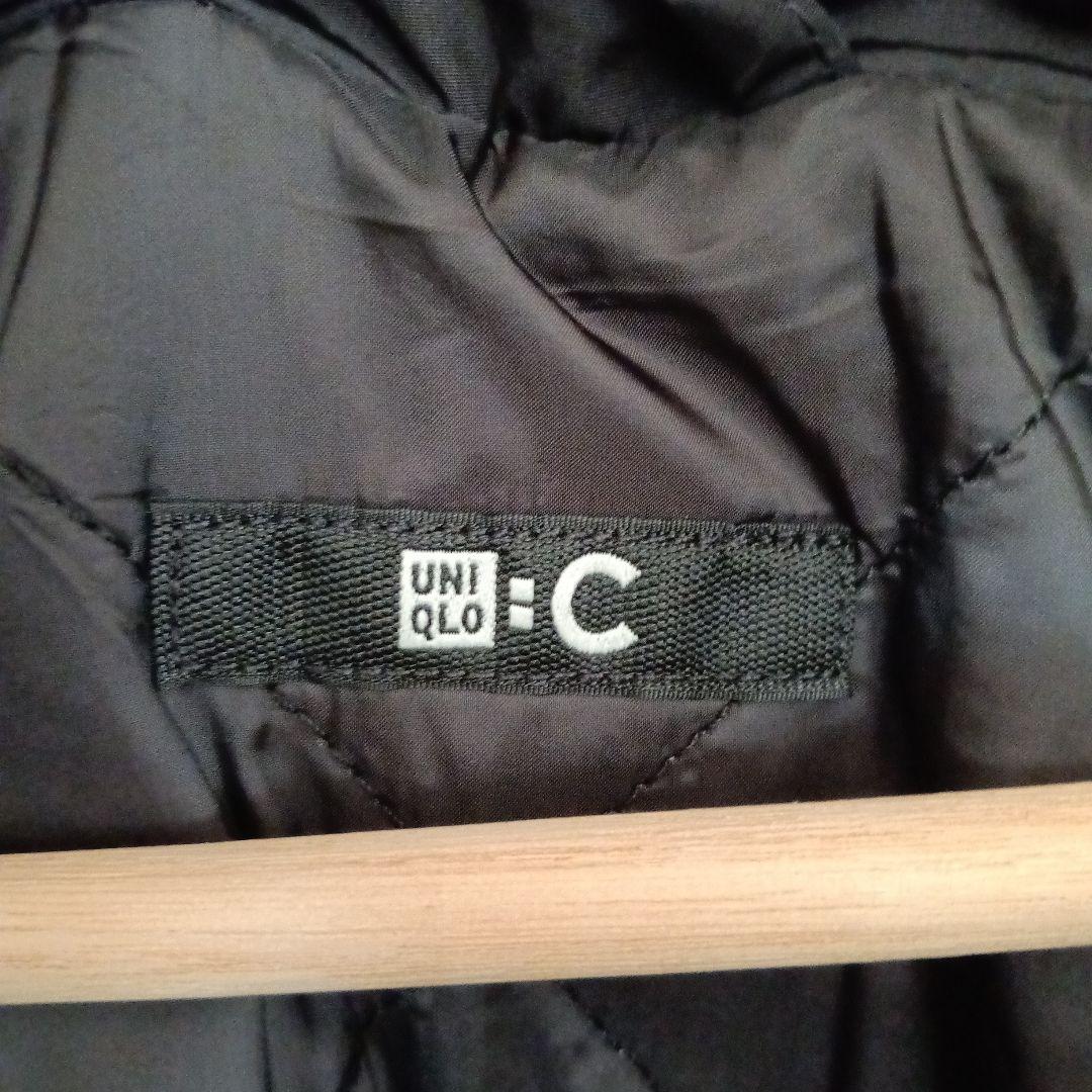 UNIQLO C ブラック フーデッドコート