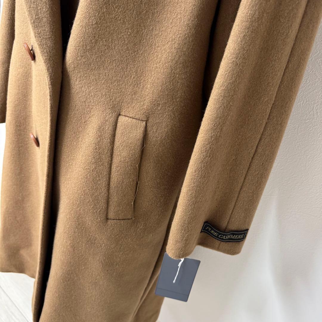 【新品未使用】カシミヤ100% ロング コート 11号 ベージュ 難あり