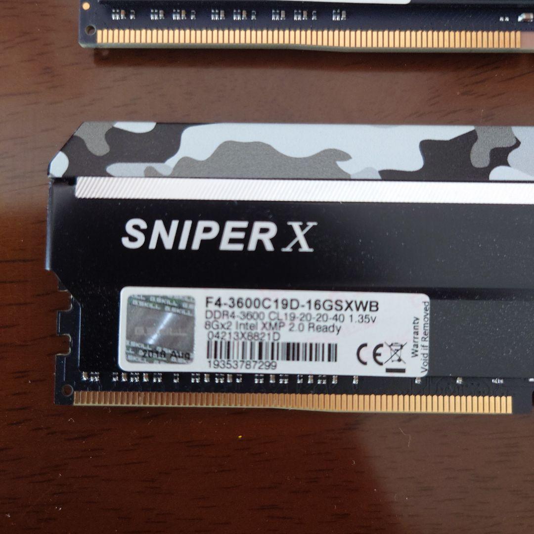 メモリー G.SKILL SNIPER X DDR4 3600MHz (8GB x 2)