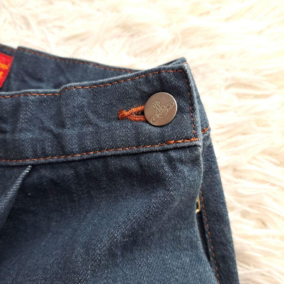 【Vivienne Westwood】オーブ刺繍　ブルーデニム　キュロットパンツ