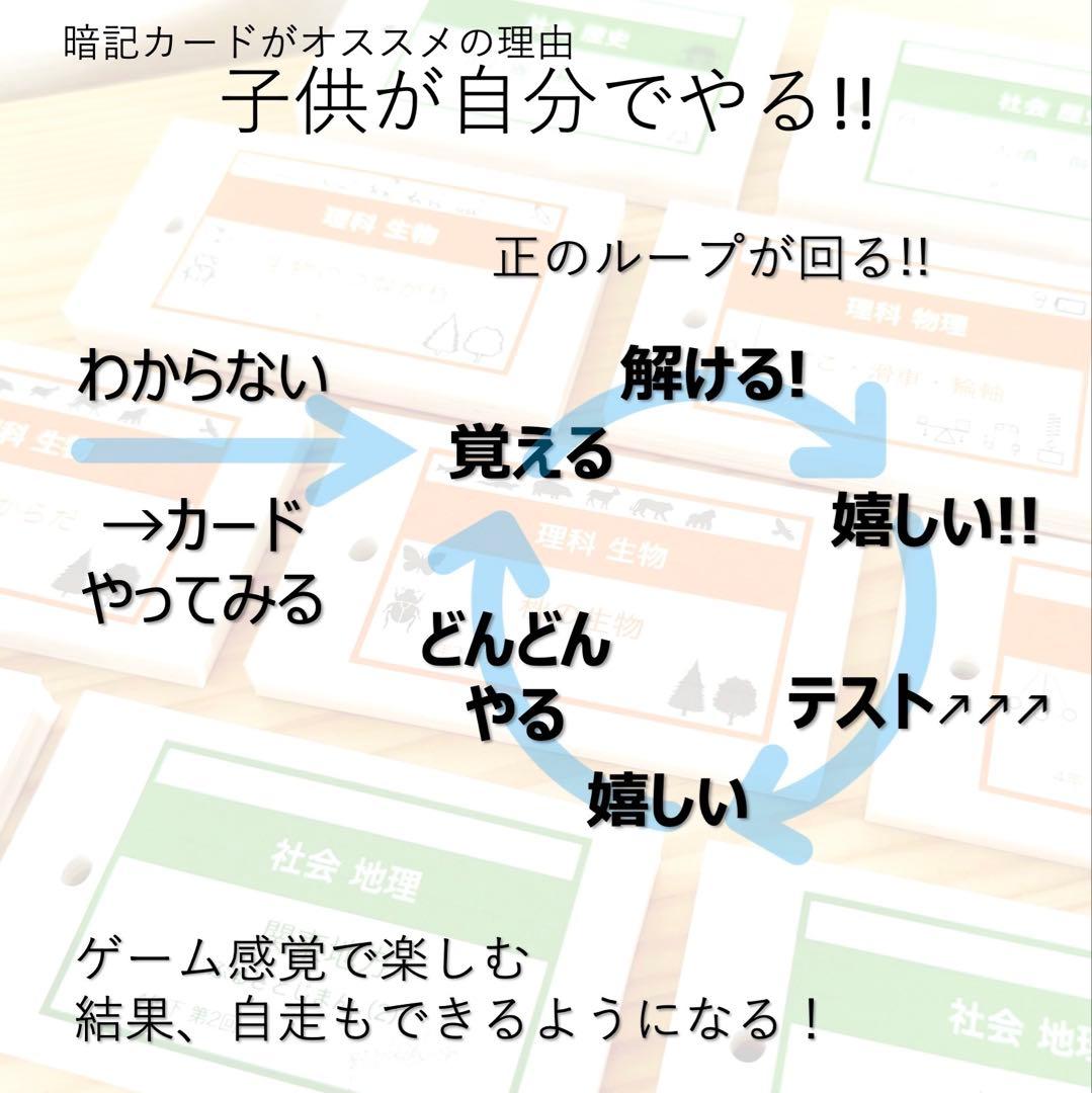中学受験 暗記カード【4年下社会・理科6-18回】組分けテスト対策 予習シリーズ