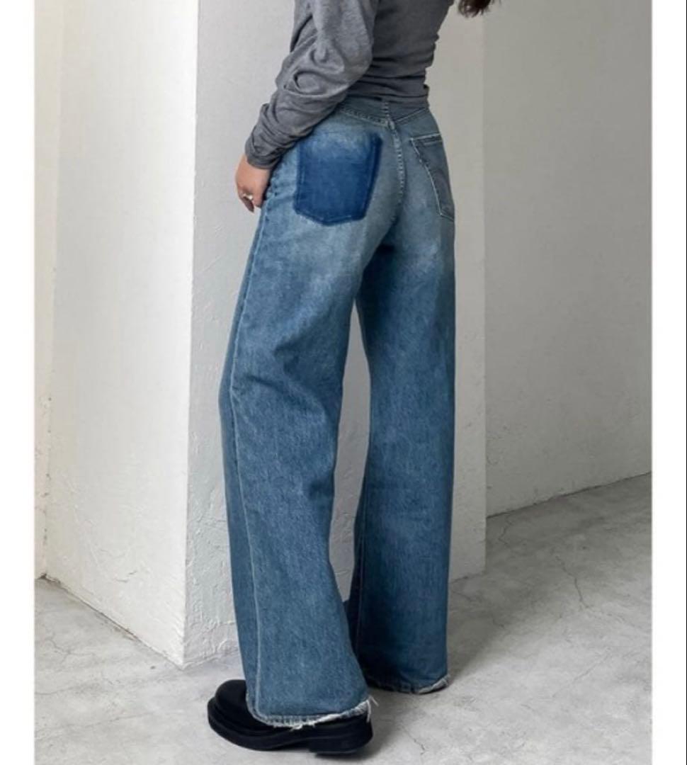 美品★Ungrid Levi's別注RIBCAGE ＷIDE LEG サイズ25