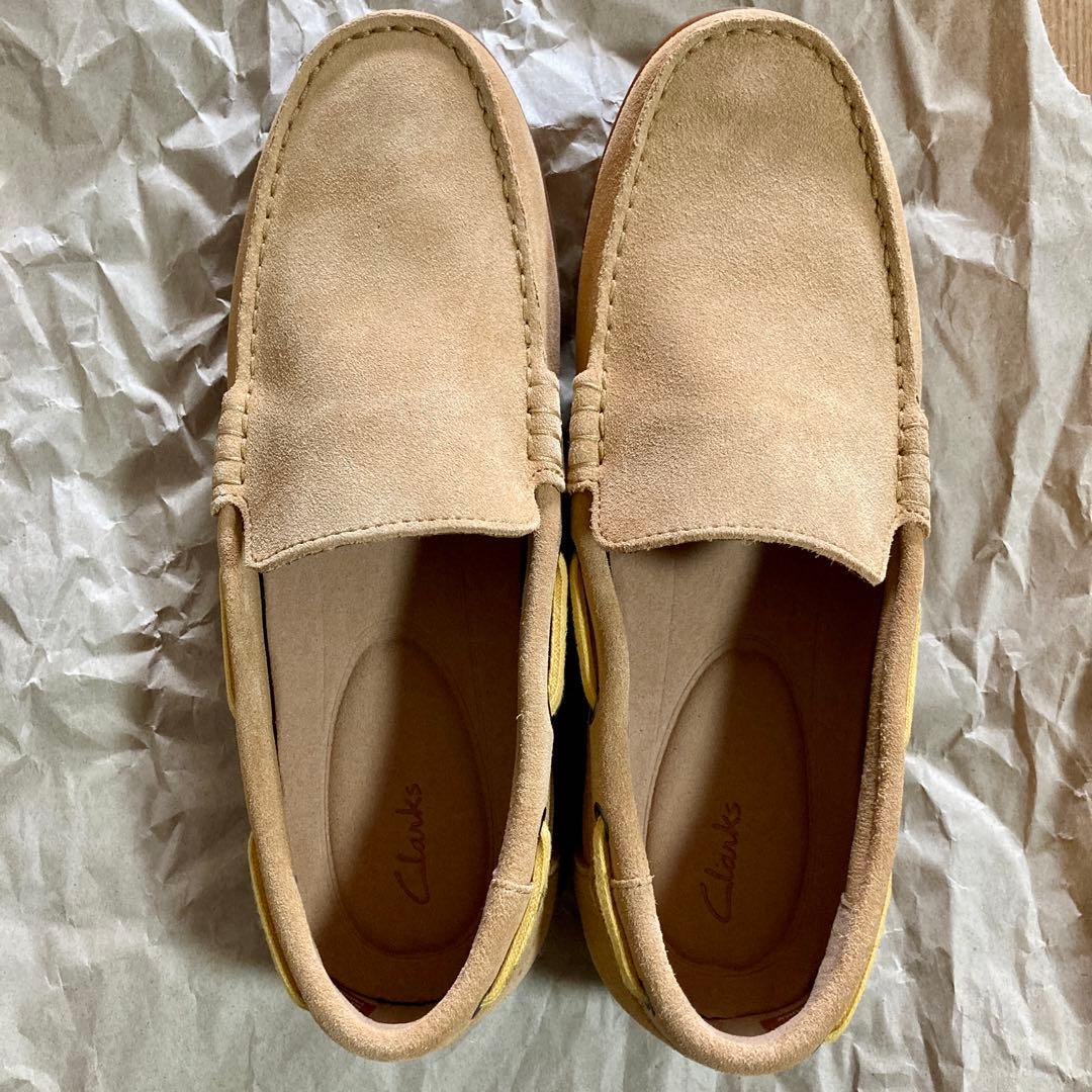 Clarks morven sun スエード モカシンデッキシューズ　ライトタン