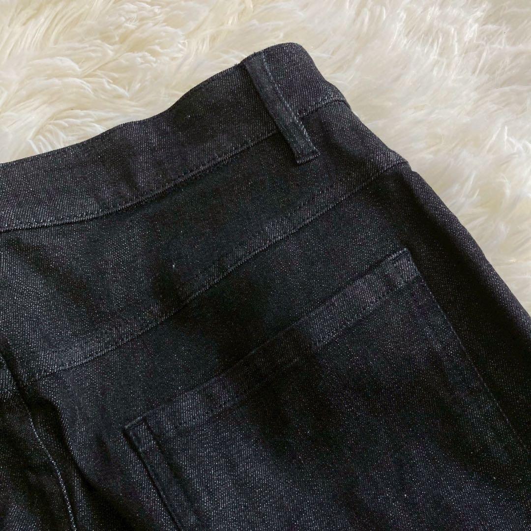 S MaxMara タック入りデニム ブラック 36 カジュアル 着回し