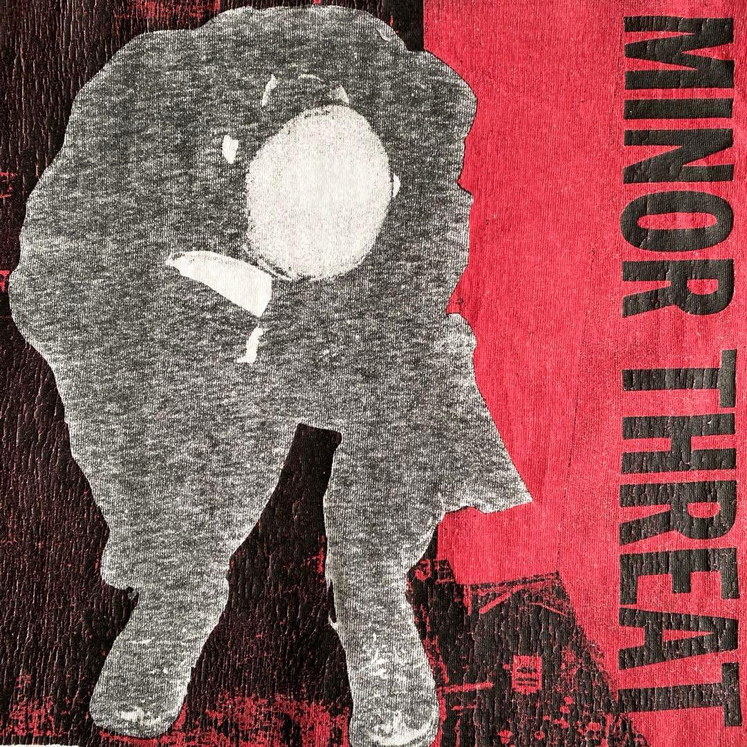80s 90s MINOR THREAT ロンT Tシャツ USA製 白 XL
