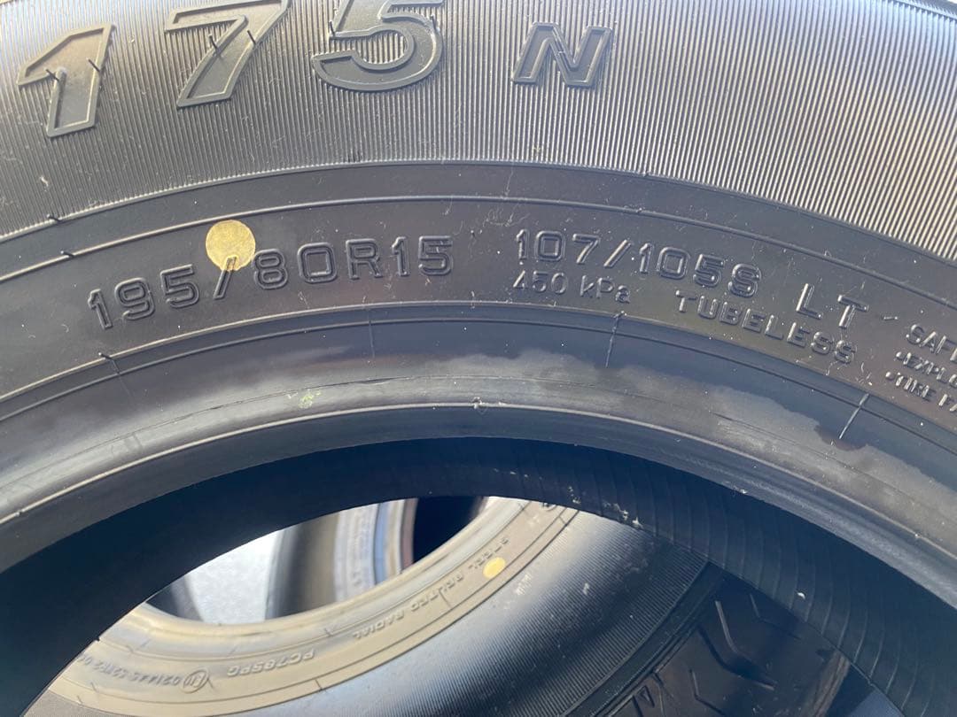 [新車外し 送料無料] 195/80R15 DUNLOP SP175N