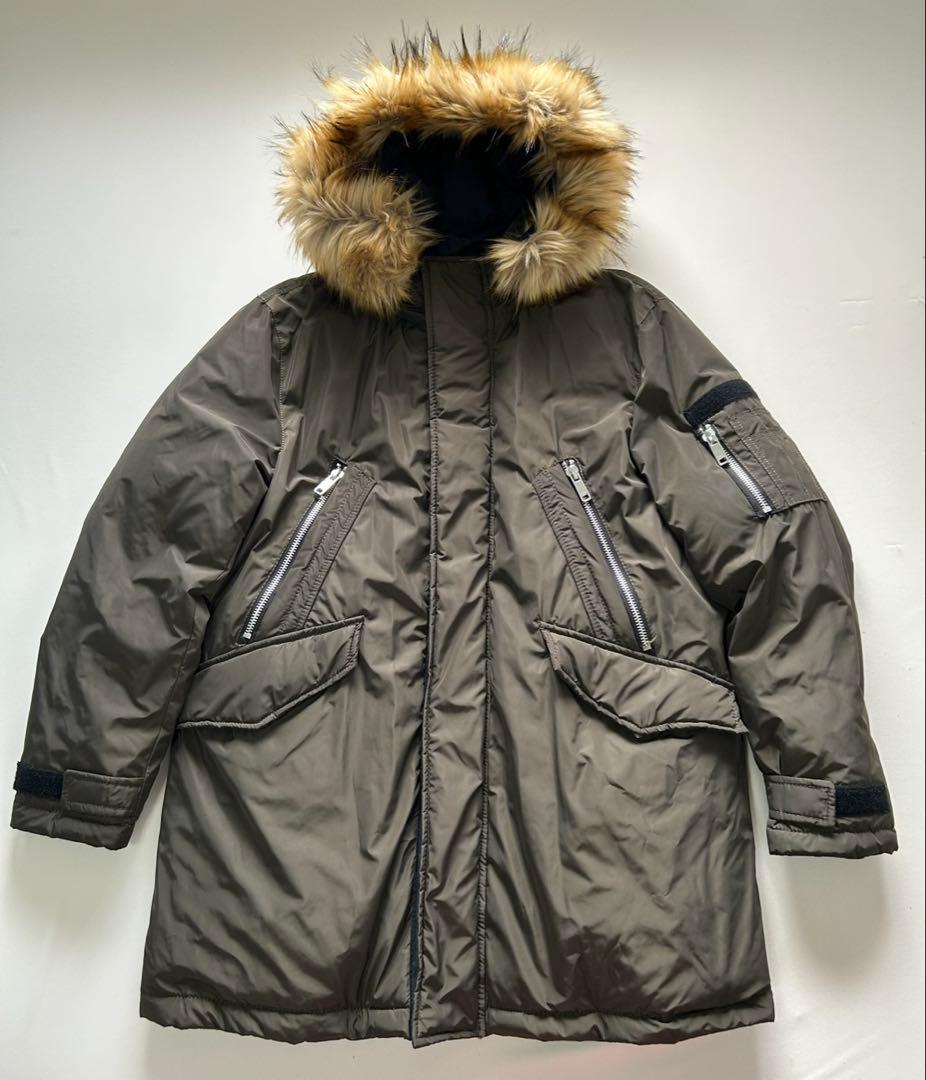 ZARA 中綿 モッズコート L カーキ