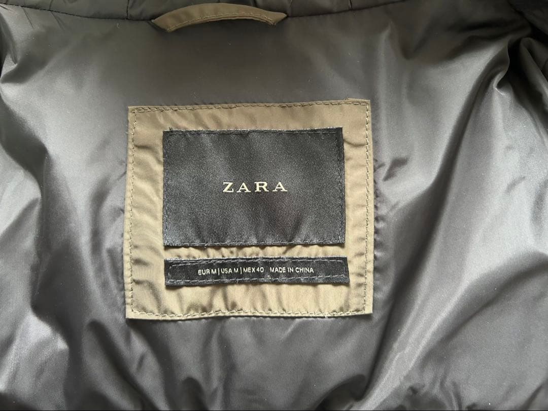 ZARA 中綿 モッズコート L カーキ