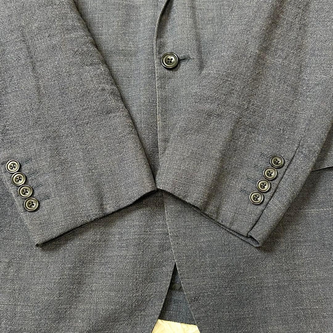 Burberry London テーラードジャケット 麻 リネン デニム風 M