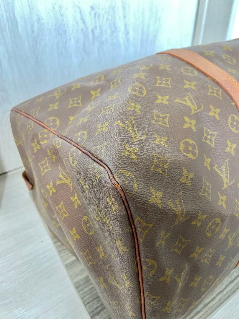 ルイヴィトン　ボストンバッグ　キーポル 55 モノグラム　レザー　ブラウン