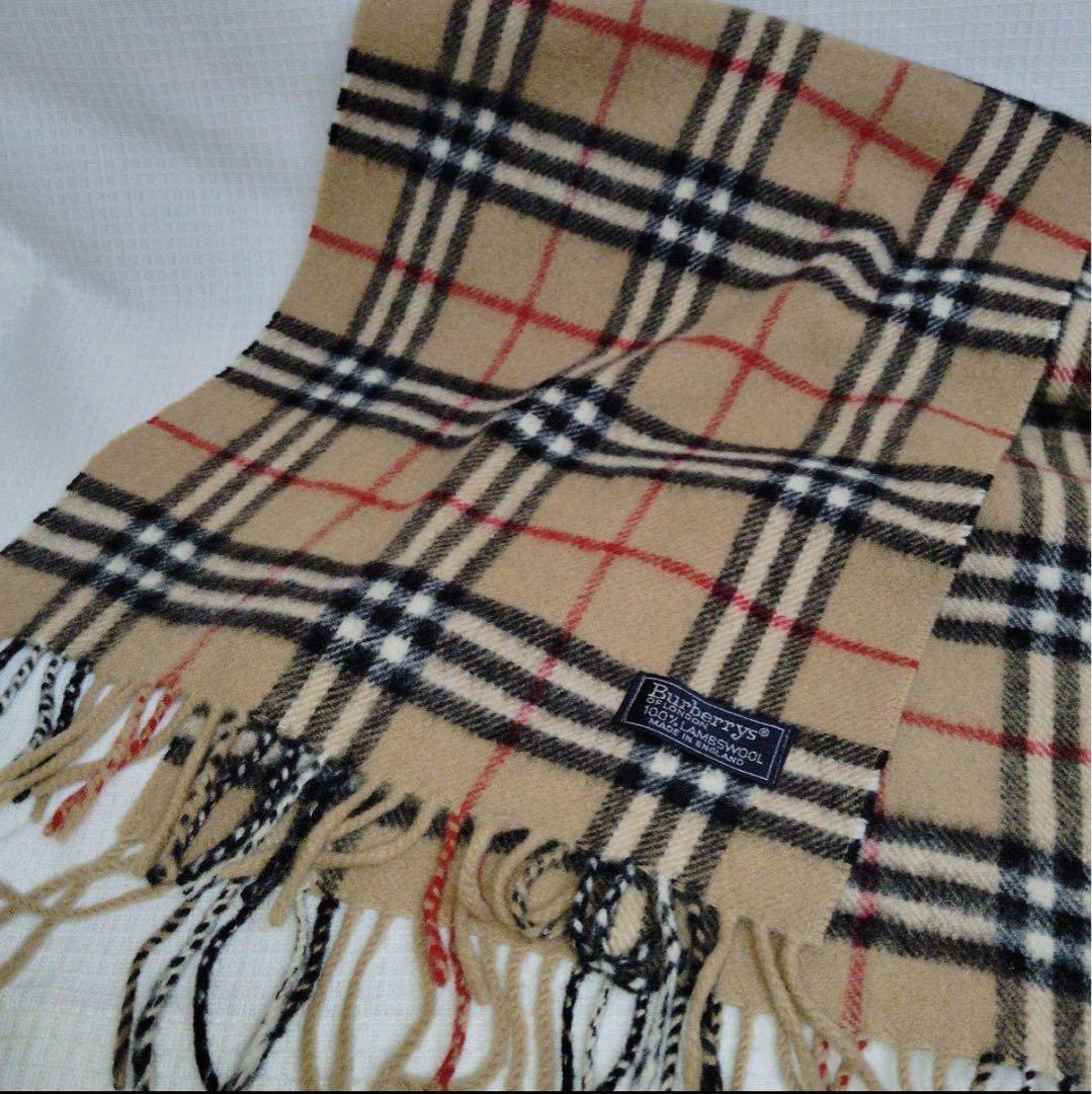 Burberrysバーバリー ノバチェックラムウールマフラー
