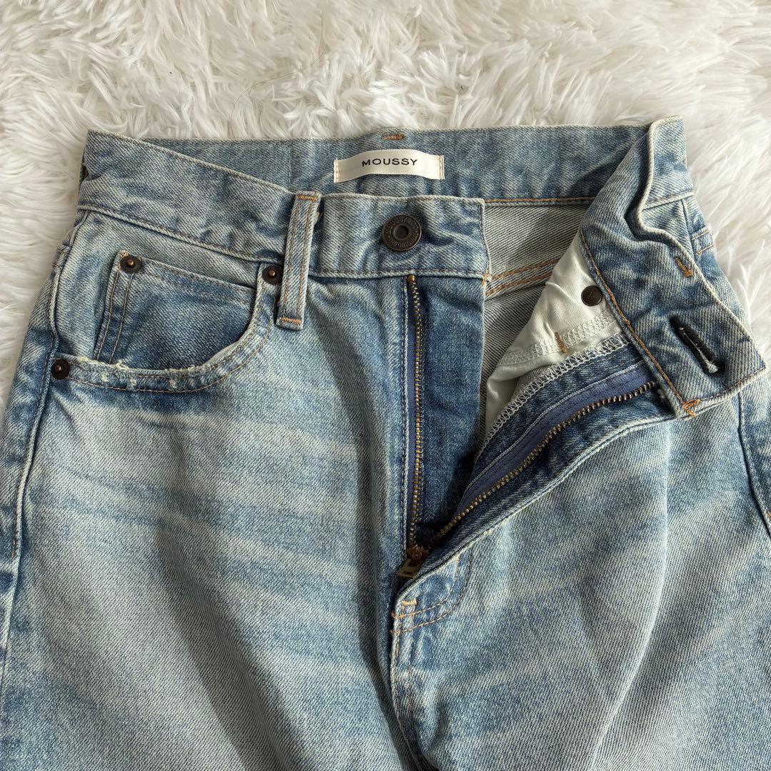 定価MOUSSY MVS L/BLU FLARE 美脚 フレアデニム 24