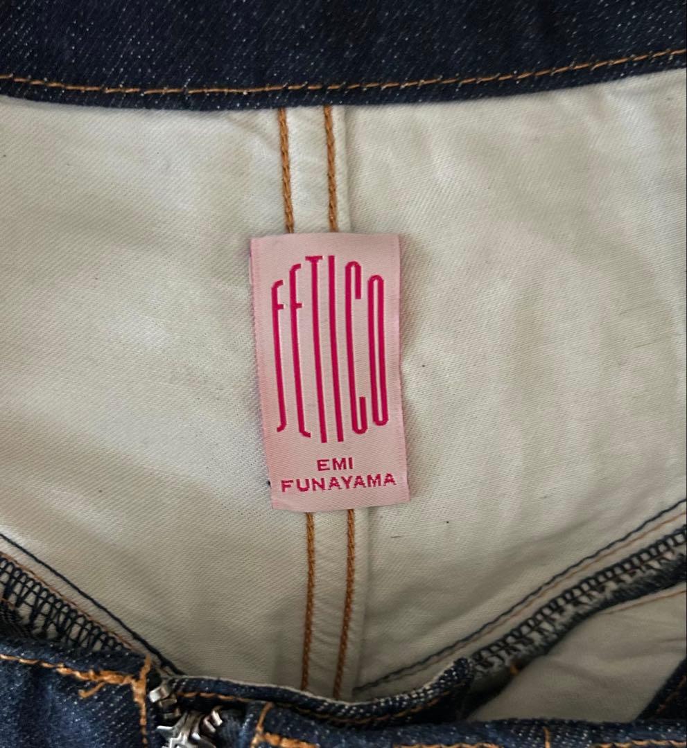 a*読様 fetico ROSE DENIM HIGH-WEST JEANS サ