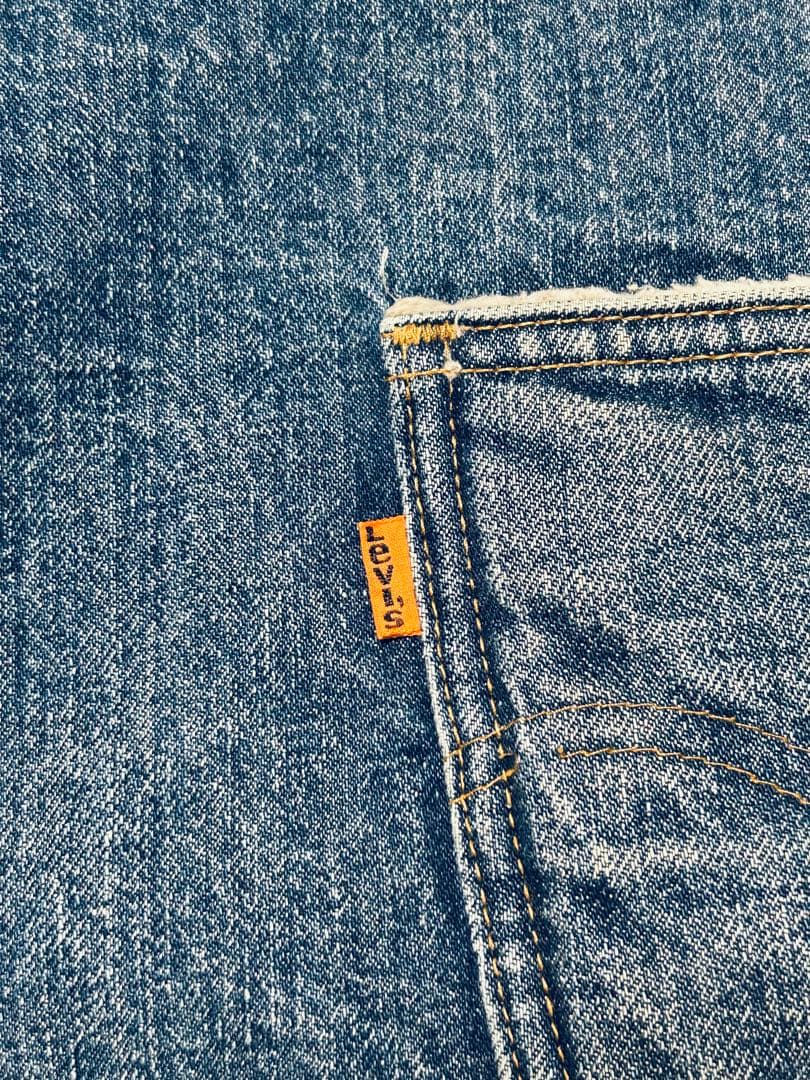 70s USA製 オレンジタブ Levi's 60605 デニム ボアベスト