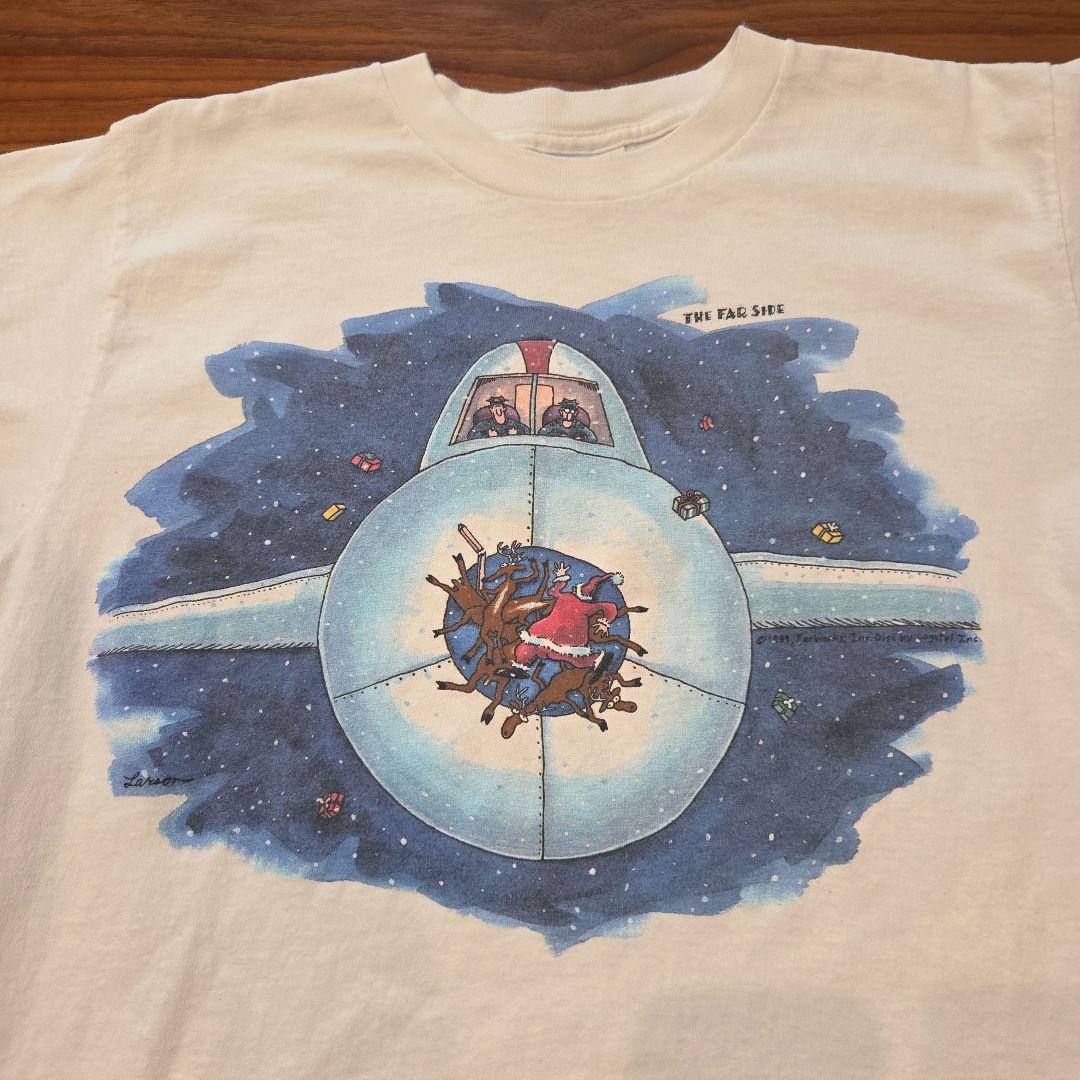 80s THE FAR SIDE Tシャツ クリスマス　L ヴィンテージ