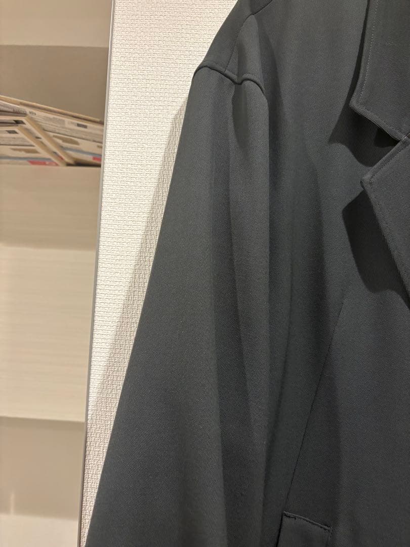 PUBLIC TOKYO AQUA WOOL カルゼダブルジャケット グリーン