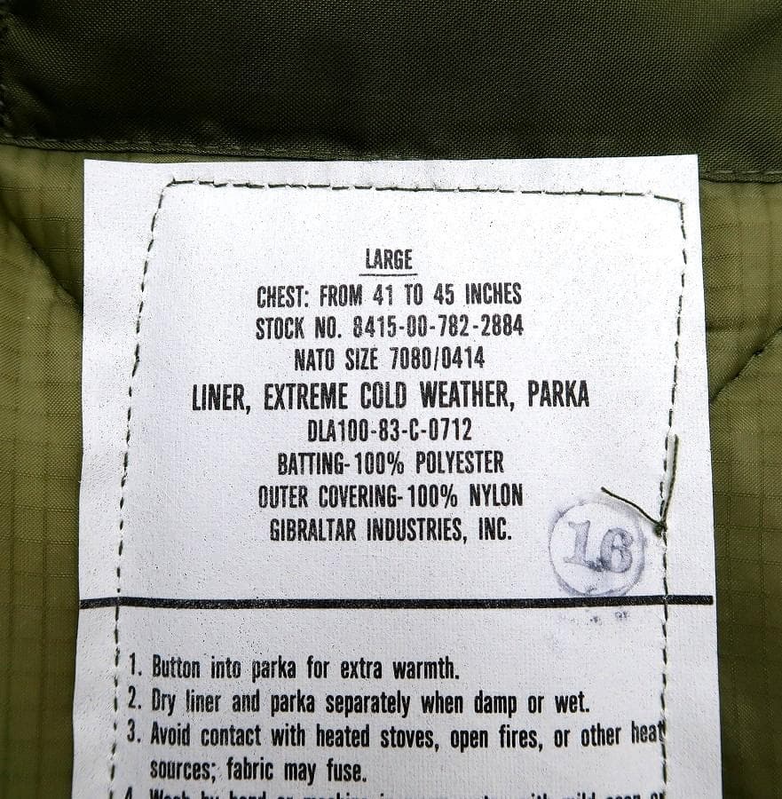極上 L 米軍実物 80s M-65 モッズコート ライナー セット⑤