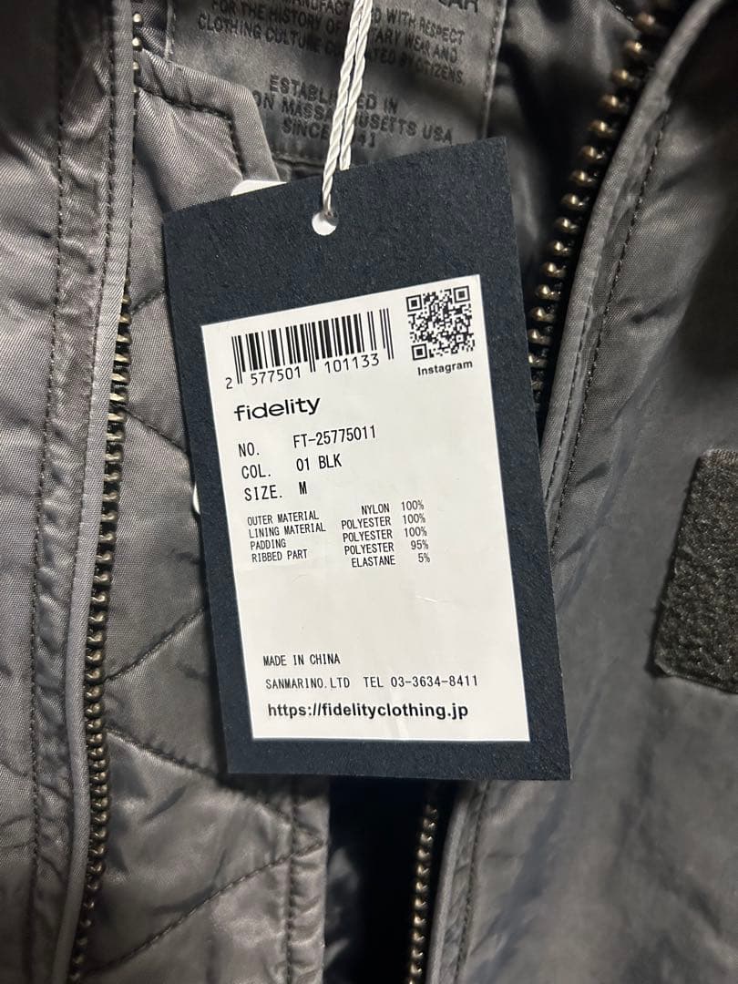 ジャケット・アウター fidelity VINTAGE WASH FLIGHT JKT