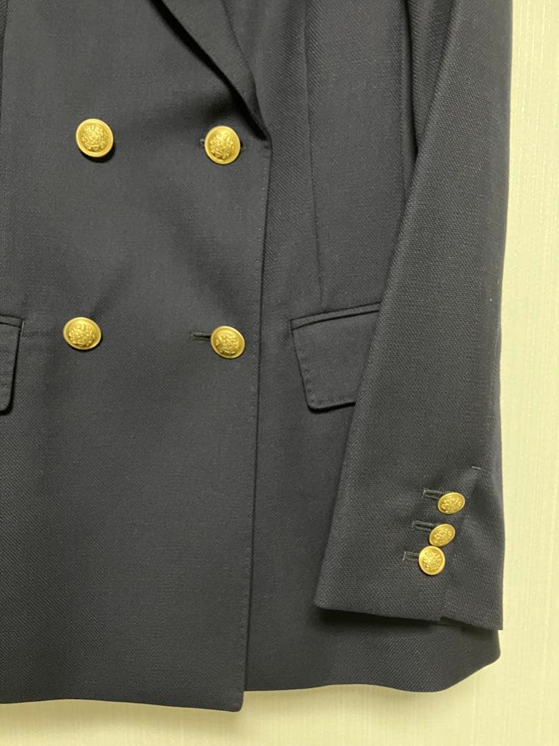 ANAYI ネイビー ウールオックス ダブルジャケット　ダブルブレスト ブレザー