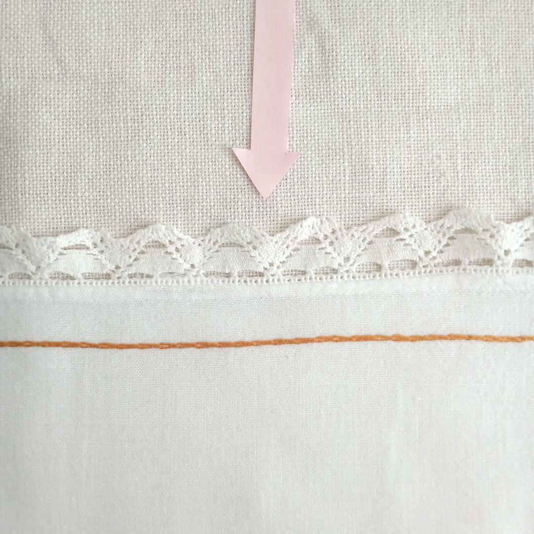 刺繍テーブルクロス／ふちレース／コットン／スウェーデン／北欧ヴィンテージ