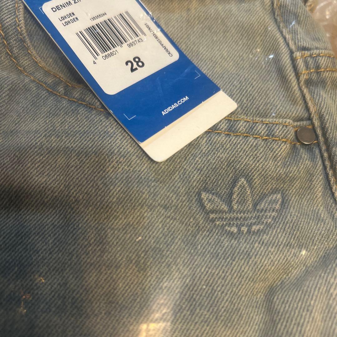 ✨adidas DENIM ZIP PANT ライトデニム　 jx9210 28