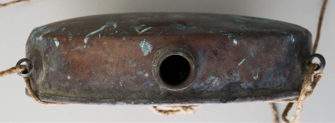 旧日本軍 煙硝入 水筒風 第二次世界大戦 約18.5×16.0cm ミリタリー