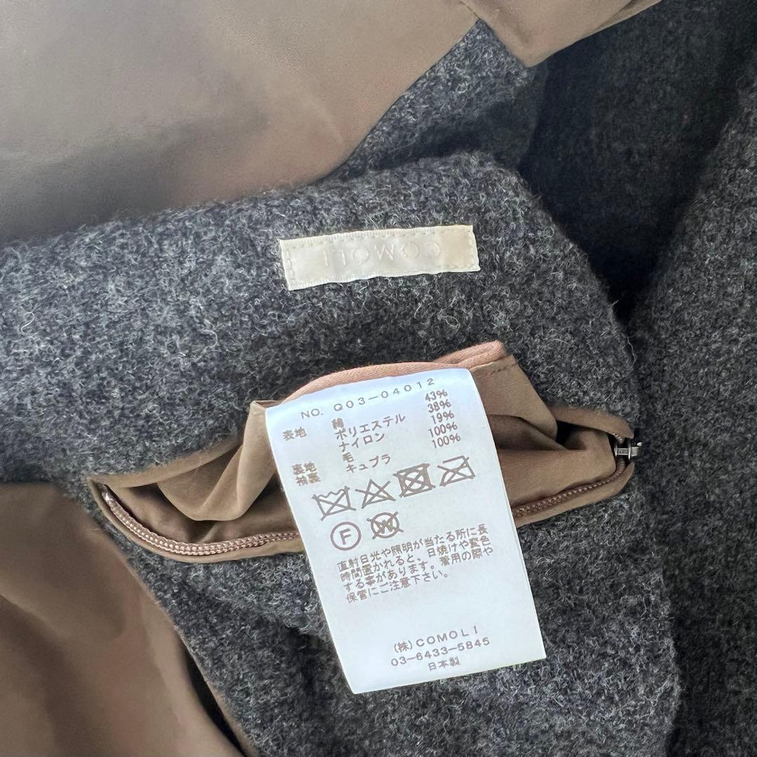 コモリ　comoli フーデッドコート　19AW Olive サイズ1