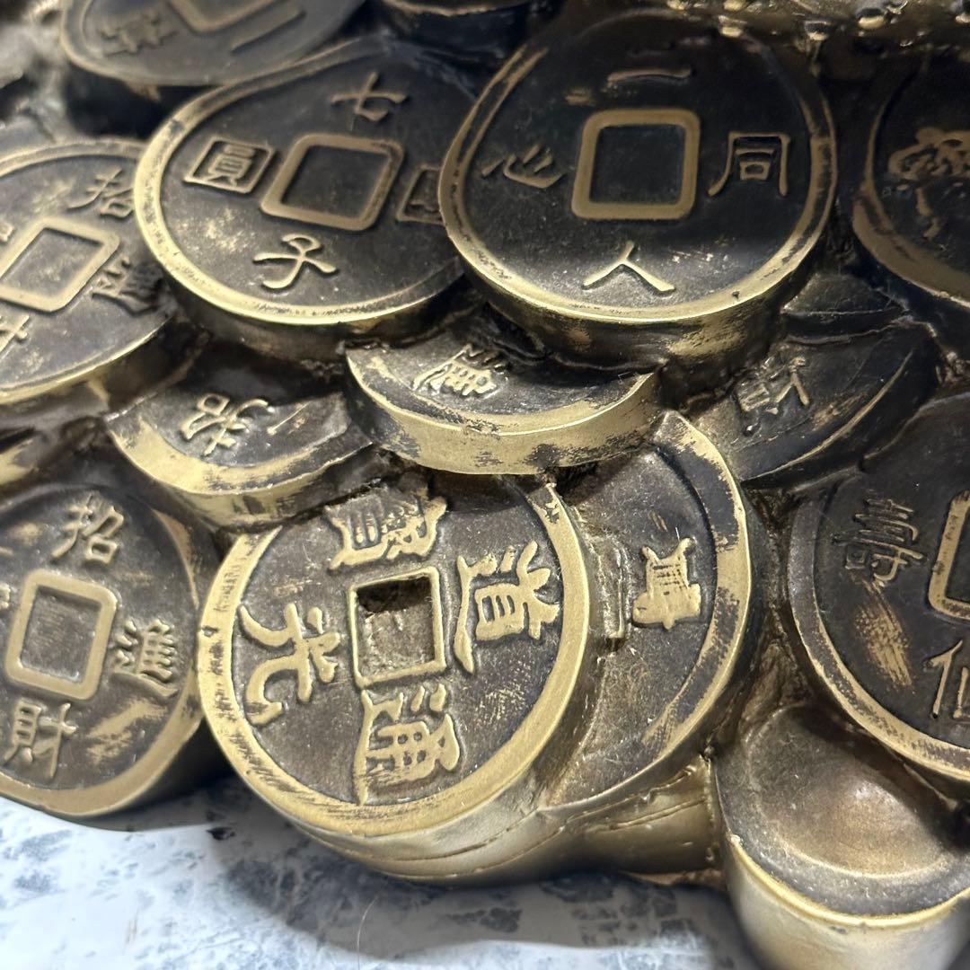 ✦商売繁盛✦ 風水 金蟾 巨大三本足の蛙 招財進宝 金運アップ ブロンズ調 開運