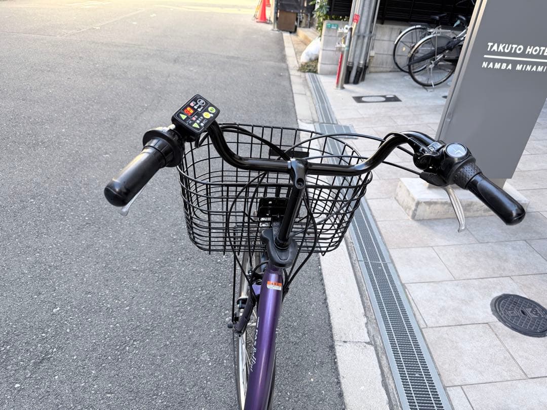 大阪府　ヤマハ　電動アシスト自転車 紫色 シティタイプ
