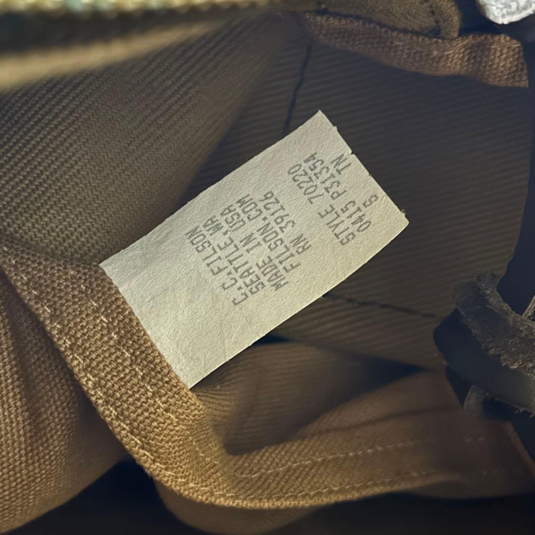 使用級✨FILSON RUGGED TWILL DUFFLE BAGタン　レザー