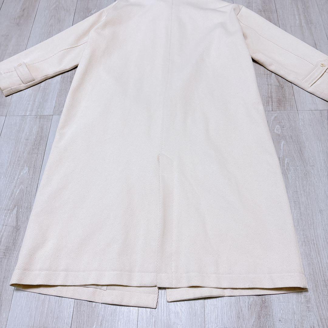 ⭐極美品⭐かぐれ コットンカルゼ ステンカラーコート 白 綿100%