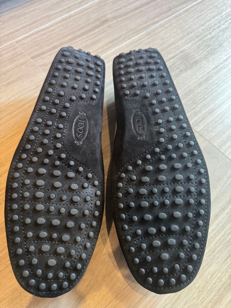 【レア・美品】TOD'S Double T スエード ドライビングシューズ 黒